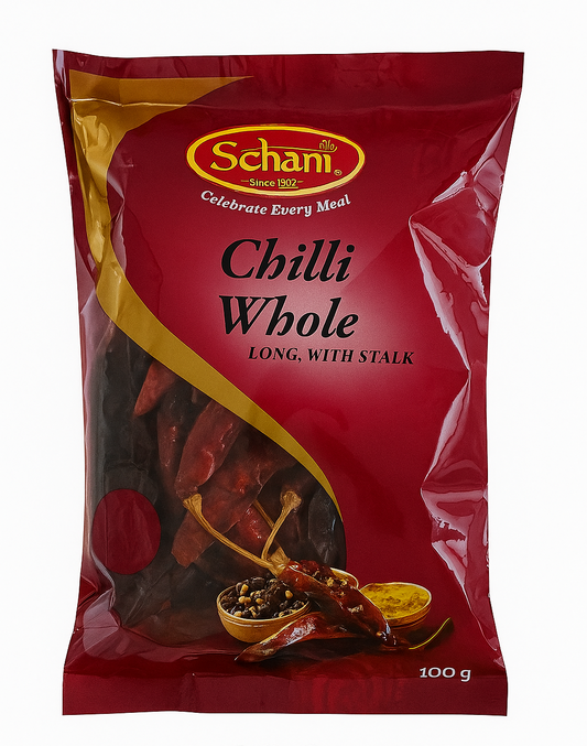 Schani Chilli Whole with Stalk-100g