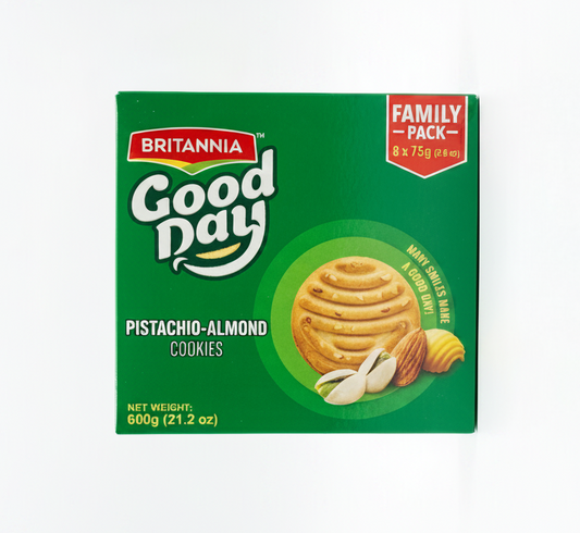 Britannia GOOD DAY Pistachio & Almond Biscuits(8 x 75g)- 600g